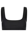 The Andamane Hollywood Scoop Neck Sleeveless Stretch Top In Black
