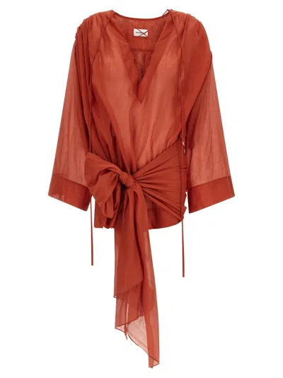 The Andamane Indira Dresses Red In Orange