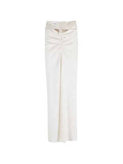The Andamane Iris Zip-fastening Maxi Skirt In White