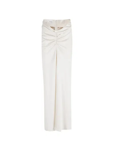 The Andamane Iris Zip-fastening Maxi Skirt In White