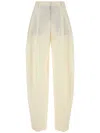 The Andamane Gabardine Trousers With Back Pockets And Pleated Design In Nude