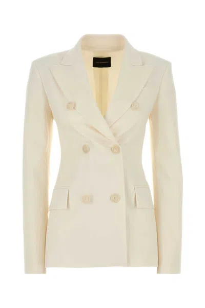 THE ANDAMANE IVORY STRETCH GABARDINE BLAZER