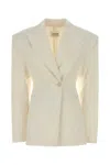 The Andamane Tailored Blazer Featuring Structured Shoulders In White