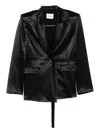 The Andamane Tie-waist Pocket Blazer In Black