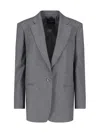 The Andamane Tailored Jacket With Front Pockets And Notch Lapel In Grey