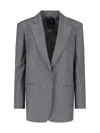 The Andamane Tailored Jacket With Front Pockets And Notch Lapel In Grey
