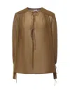 The Andamane Julia Blouse In Brown