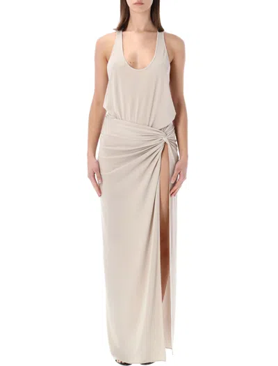 The Andamane Juno Long Tank Dress Scoop Neck In Neutral