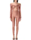 The Andamane Cut-out Fitted Jumpsuit Knot Detail
