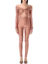 The Andamane Cut-out Fitted Jumpsuit Knot Detail In Phard