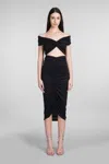 The Andamane Kendall Summer Stretch Jersey Midi Dress In Black