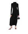 The Andamane Tessa Jumpsuit Draped High Neckline Long Sleeves In Black