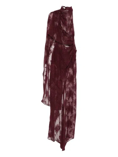 THE ANDAMANE LACE DRAPED MAXI DRESS
