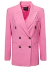 THE ANDAMANE LAVINIA PINK DOUBLE-BREASTED JACKET IN VISCOSE WOMAN