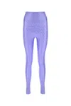 The Andamane Women Embellished Stretch Nylon Leggings In Liliac