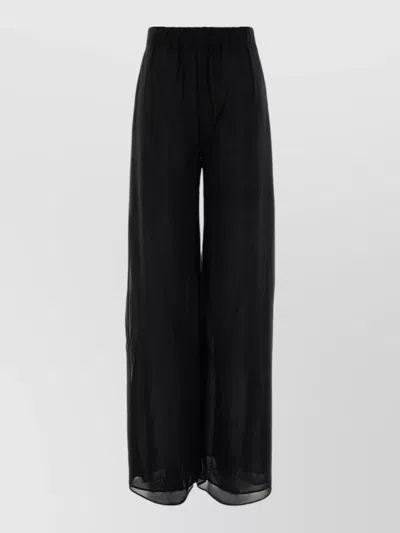 The Andamane Lena Jersey Wide Leg Lounge Pant In Black