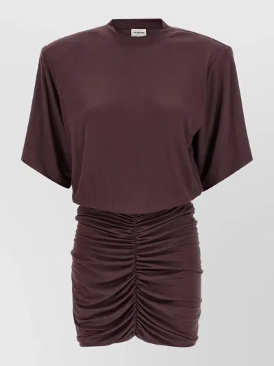 The Andamane Lennox T-shirt Mini Dress In Burgundy