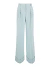 The Andamane Light Blue Straight Pants With Pinces