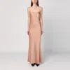 The Andamane Light Pink Dress With Back Draping Women In Beige