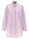 The Andamane Shirt With Long Sleeves And Curved Hem In Light Purple