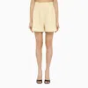 THE ANDAMANE THE ANDAMANE LIGHT YELLOW LINEN-BLEND RINA SHORTS