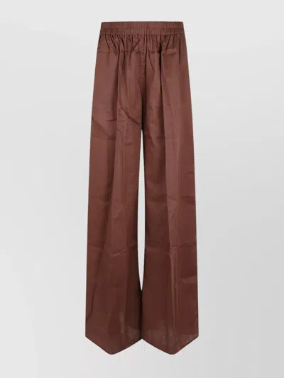 The Andamane Lightweight Wide Leg Pant In Brown
