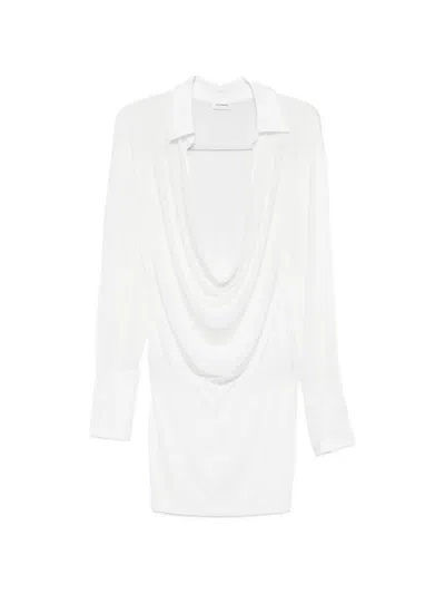 The Andamane Lilia Long-sleeve Mini Dress In White