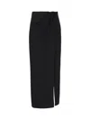 The Andamane Maxi Silk Skirt In Black