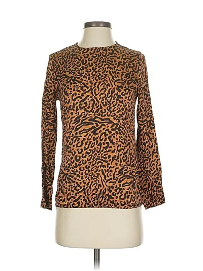 Pre-owned The Andamane Long Sleeve Blouse In Brown