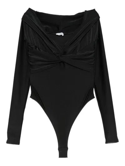 The Andamane Long Sleeve Bodysuit In Black