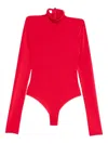 The Andamane Long-sleeve Roll-neck Body In Red