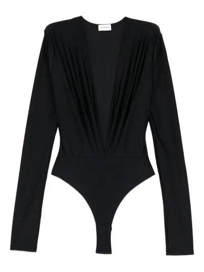 The Andamane Long-sleeved Bodysuit In Black