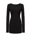 The Andamane Long-sleeved Dress In Black