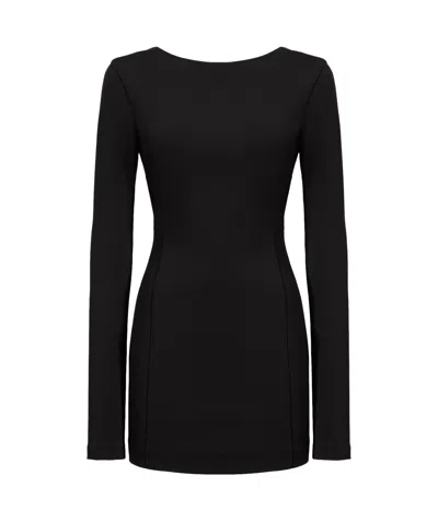 The Andamane Long-sleeved Dress In Black