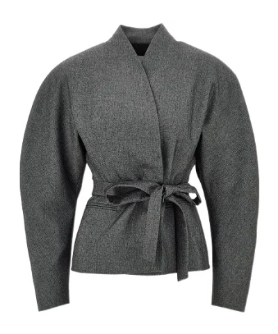 The Andamane Long-sleeve Casual Jacket In Gray