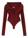 The Andamane Lycra Bodysuit In Red