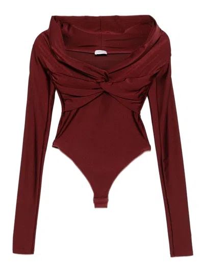 The Andamane Lycra Bodysuit In Red