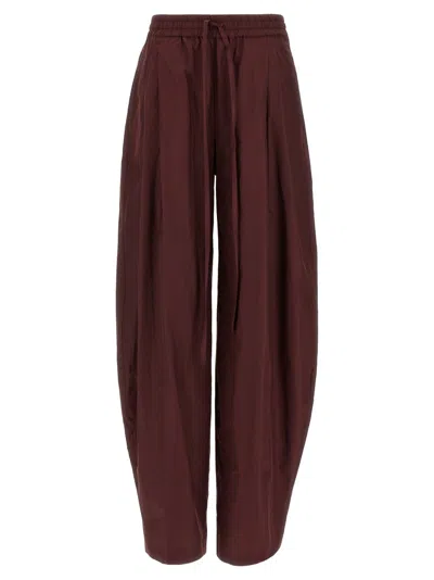 THE ANDAMANE MAROON TAFFETA PANTS