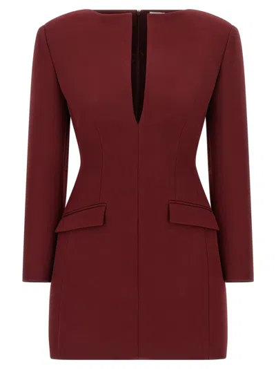 THE ANDAMANE MAROON TILDE DRESS
