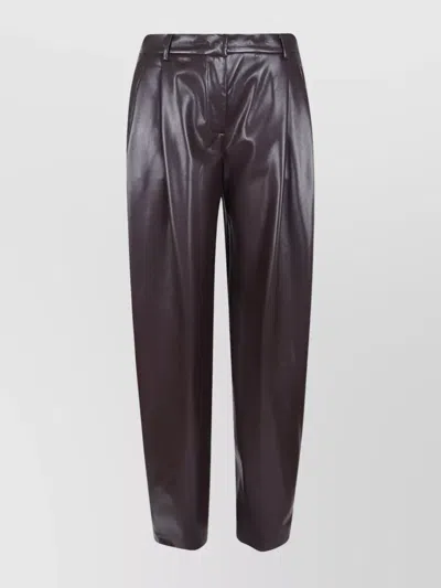 THE ANDAMANE MAXI FLARE VEGAN LEATHER TROUSERS