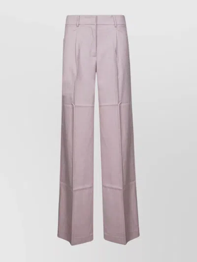The Andamane Maxi Pants With Pockets And Pleats In Pink
