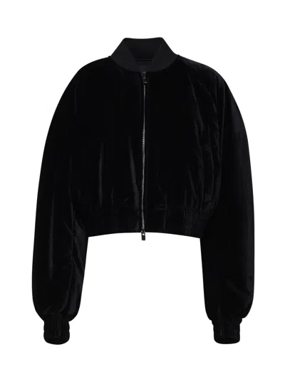 The Andamane Medium Collar Rounded Jacket In Black