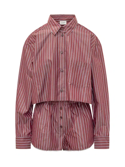 The Andamane Mini Draped Insert Shirt Set In Multi