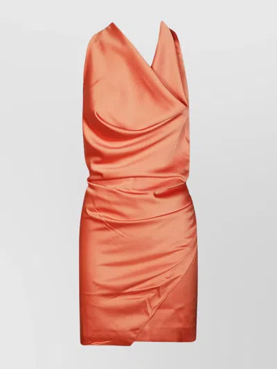 The Andamane Mini Dress Draped Asymmetric Neckline