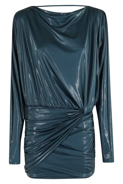 The Andamane Mini Dress Long Sleeve In Green