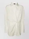 The Andamane Mini Dress With Front Pocket And Waist Tie