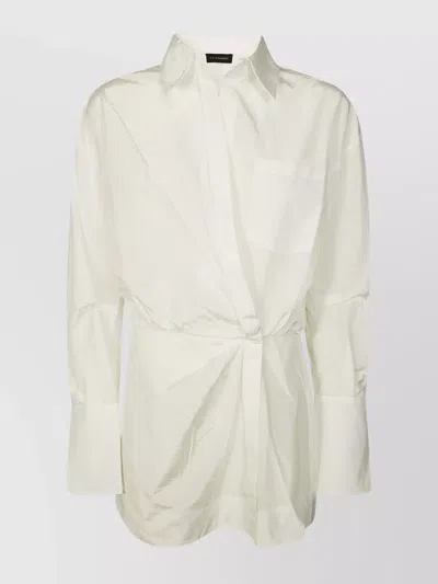 The Andamane Mini Dress With Front Pocket And Waist Tie