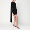 The Andamane Form-fitting Mini Dress With Smooth Texture In Black