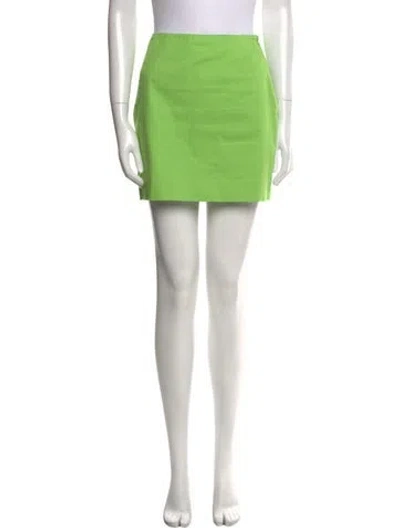 Pre-owned The Andamane Mini Skirt In Green