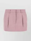 The Andamane Pink Stretch Polyester Blend Mini Skirt